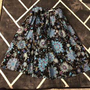 ModCloth Midi skirt with embroidery pattern